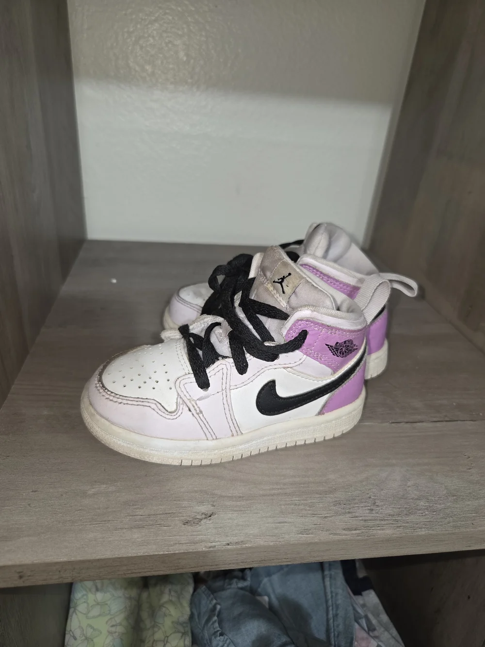 Jordan Kids' Pink, White & Black High-Top Sneakers
